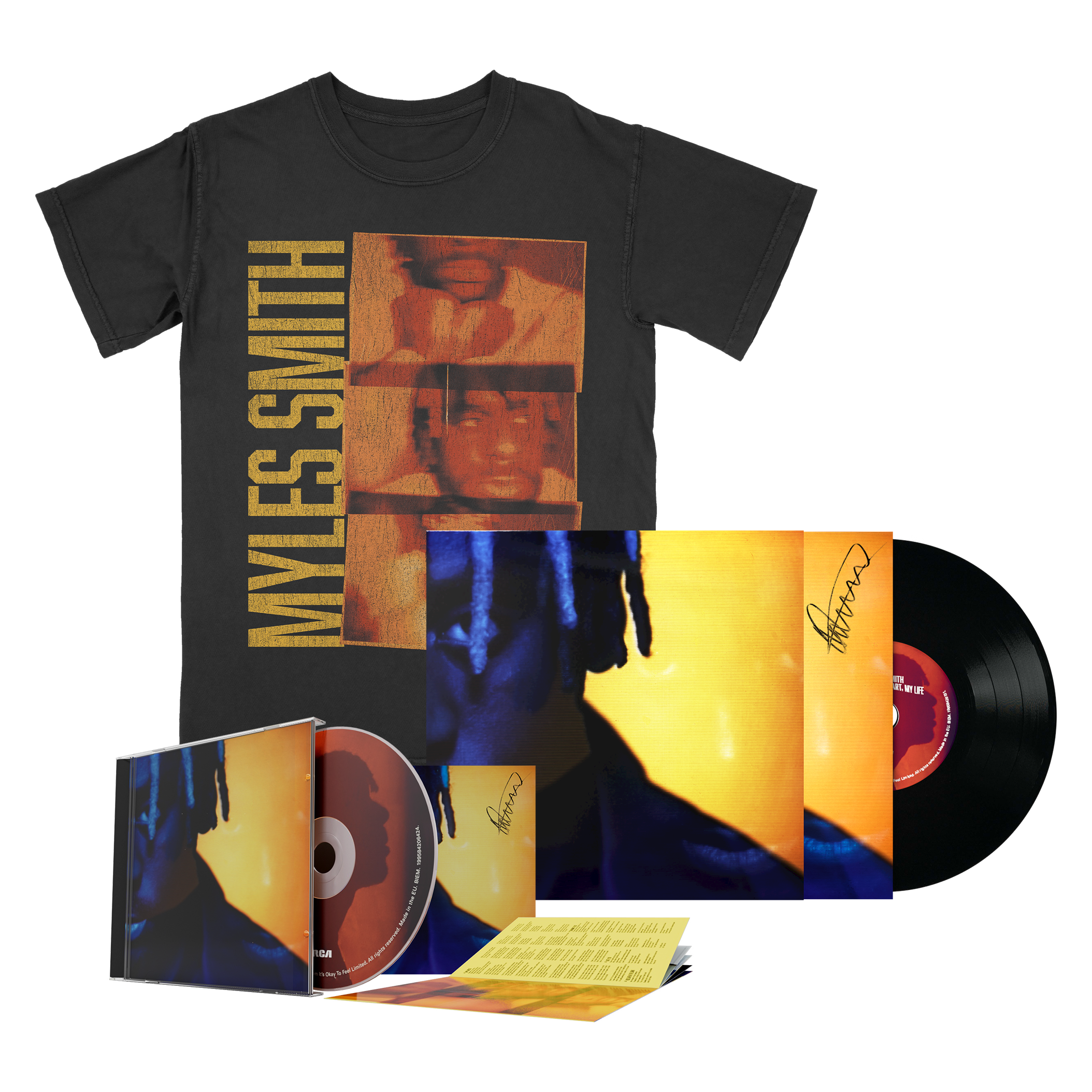 My Mess, My Heart, My Life.  T-Shirt Bundle including Black T-Shirt, Signed Black Vinyl, Signed CD